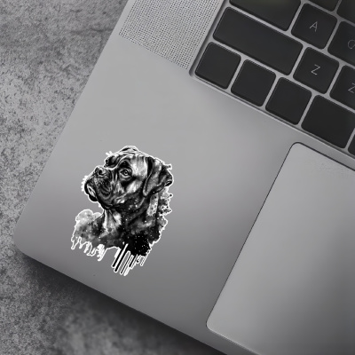 Boxer Aquarell Aufkleber Bunt - Ansicht 5