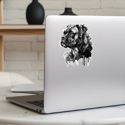 Boxer Aquarell Aufkleber Bunt - Ansicht 8