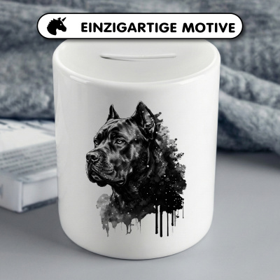 Spardose mit dem Motiv Cane Corso Aquarell - Ansicht 3