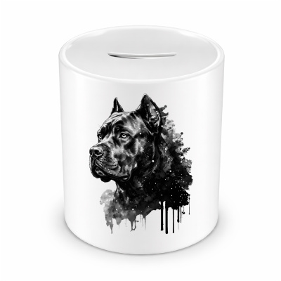 Spardose mit dem Motiv Cane Corso Aquarell