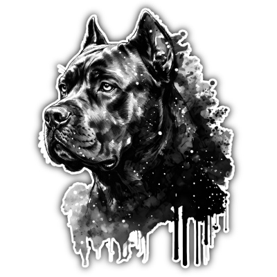 Cane Corso Aquarell Aufkleber Bunt