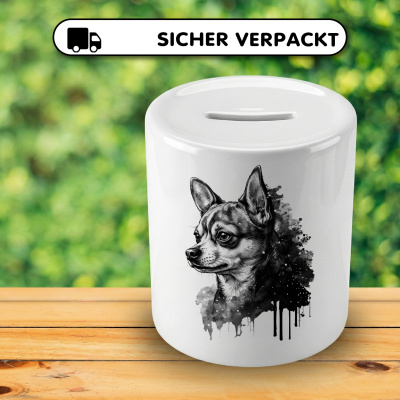 Spardose mit dem Motiv Chihuahua Aquarell - Ansicht 4