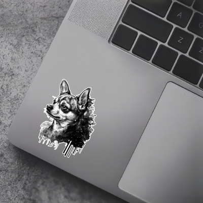 Chihuahua Aquarell Aufkleber Bunt - Ansicht 5