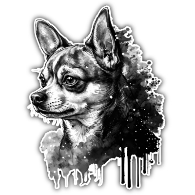Wandtattoo  Chihuahua Aquarell 