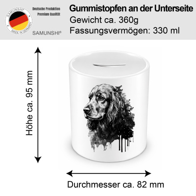 Spardose mit dem Motiv Cocker Spaniel Aquarell - Ansicht 2
