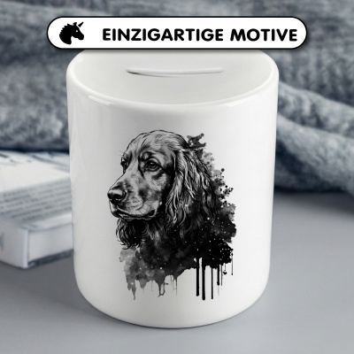 Spardose mit dem Motiv Cocker Spaniel Aquarell - Ansicht 3