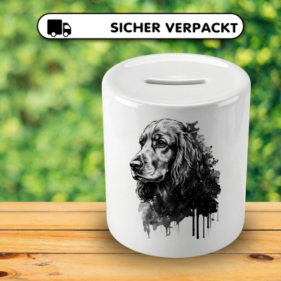 Spardose mit dem Motiv Cocker Spaniel Aquarell - Ansicht 4