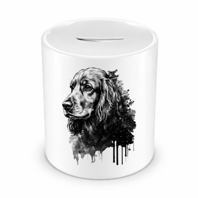 Spardose mit dem Motiv Cocker Spaniel Aquarell