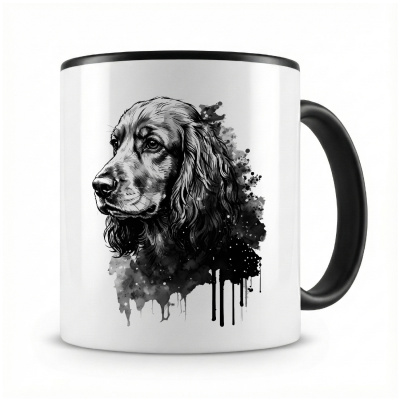 Tasse mit  Cocker Spaniel Aquarell  als Motiv