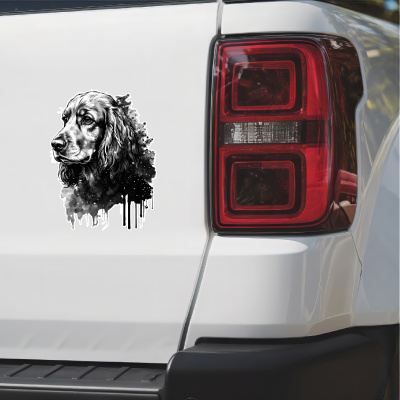 Cocker Spaniel Aquarell Aufkleber Bunt - Ansicht 2