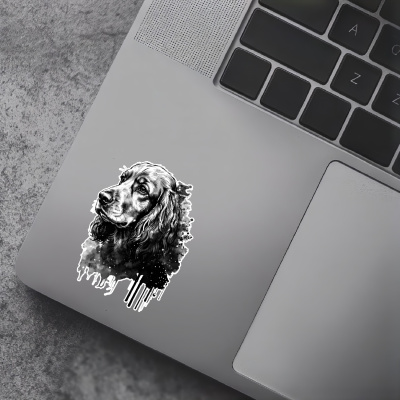 Cocker Spaniel Aquarell Aufkleber Bunt - Ansicht 5