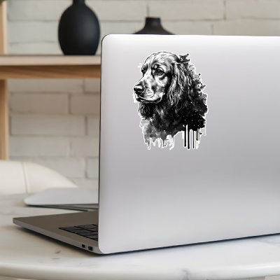 Cocker Spaniel Aquarell Aufkleber Bunt - Ansicht 8
