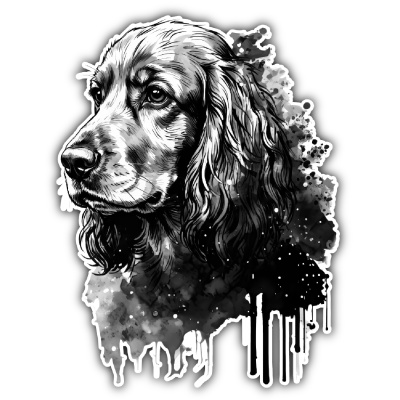 Wandtattoo  Cocker Spaniel Aquarell 