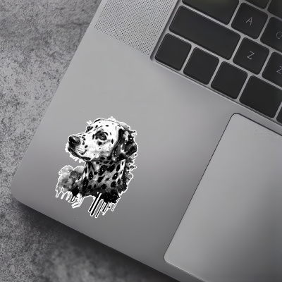 Dalmatiner Aquarell Aufkleber Bunt - Ansicht 5