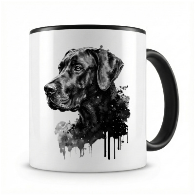 Tasse mit  Deutsche Dogge Aquarell  als Motiv