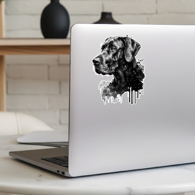 Deutsche Dogge Aquarell Aufkleber Bunt - Ansicht 8