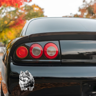 Deutscher Spitz Aquarell Aufkleber Bunt - Ansicht 3