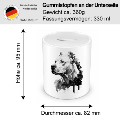 Spardose mit dem Motiv Dogo Argentino Aquarell - Ansicht 2