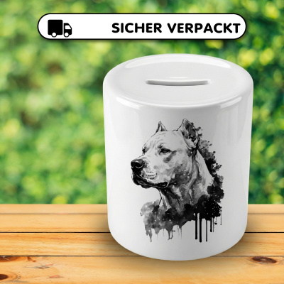 Spardose mit dem Motiv Dogo Argentino Aquarell - Ansicht 4