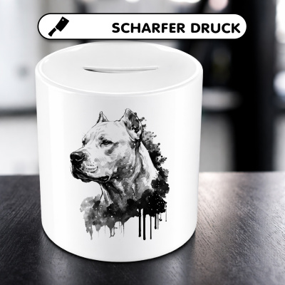 Spardose mit dem Motiv Dogo Argentino Aquarell - Ansicht 5