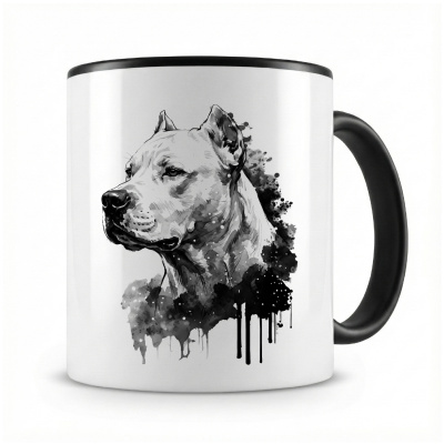 Tasse mit  Dogo Argentino Aquarell  als Motiv