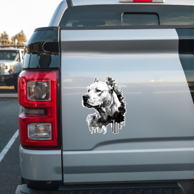 Dogo Argentino Aquarell Aufkleber Bunt - Ansicht 2