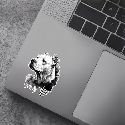 Dogo Argentino Aquarell Aufkleber Bunt - Ansicht 5