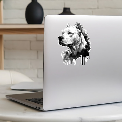 Dogo Argentino Aquarell Aufkleber Bunt - Ansicht 8