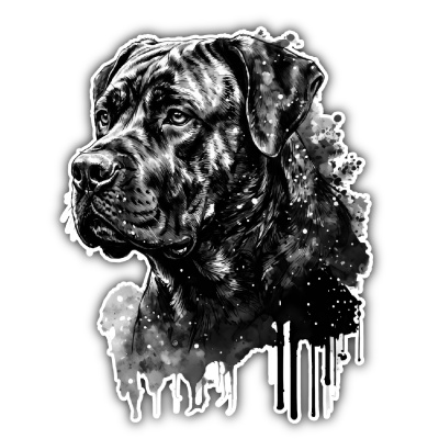 Wandtattoo  Dogo Canario Aquarell 