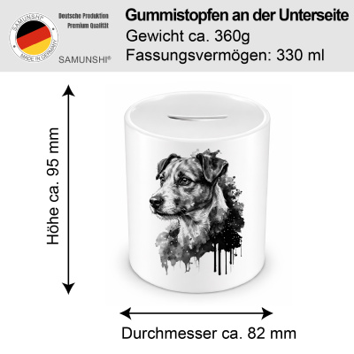 Spardose mit dem Motiv Jack Russell Terrier Aquarell - Ansicht 2