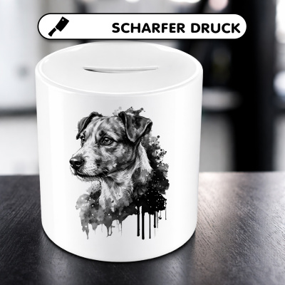 Spardose mit dem Motiv Jack Russell Terrier Aquarell - Ansicht 5