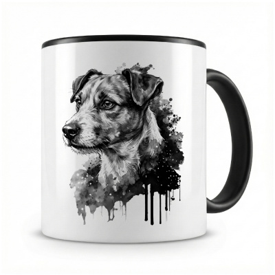 Tasse mit  Jack Russell Terrier Aquarell  als Motiv