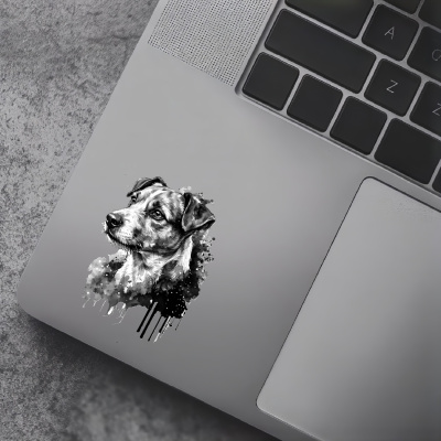 Jack Russell Terrier Aquarell Aufkleber Bunt - Ansicht 5