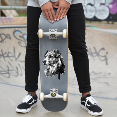 Jack Russell Terrier Aquarell Aufkleber Bunt - Ansicht 6