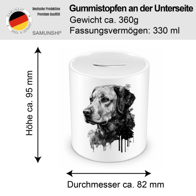 Spardose mit dem Motiv Labrador Retriever Aquarell - Ansicht 2