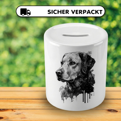 Spardose mit dem Motiv Labrador Retriever Aquarell - Ansicht 4