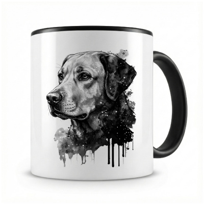 Tasse mit  Labrador Retriever Aquarell  als Motiv