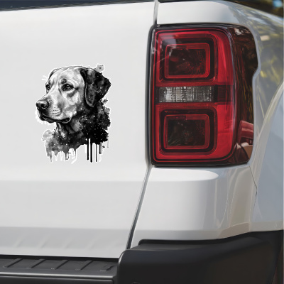 Labrador Retriever Aquarell Aufkleber Bunt - Ansicht 2
