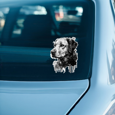 Labrador Retriever Aquarell Aufkleber Bunt - Ansicht 3