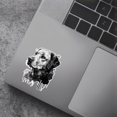 Labrador Retriever Aquarell Aufkleber Bunt - Ansicht 5