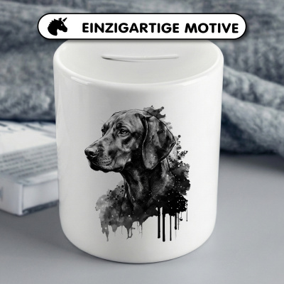 Spardose mit dem Motiv Magyar Vizsla Aquarell - Ansicht 3