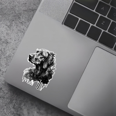 Magyar Vizsla Aquarell Aufkleber Bunt - Ansicht 5