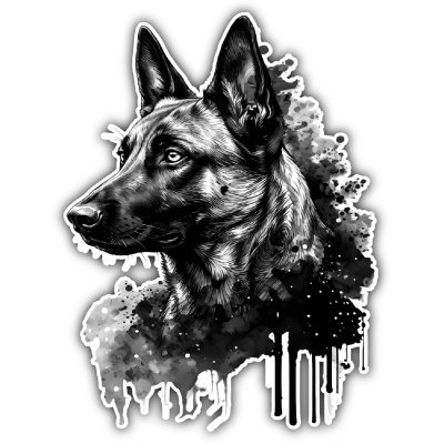 Wandtattoo  Malinois Aquarell 