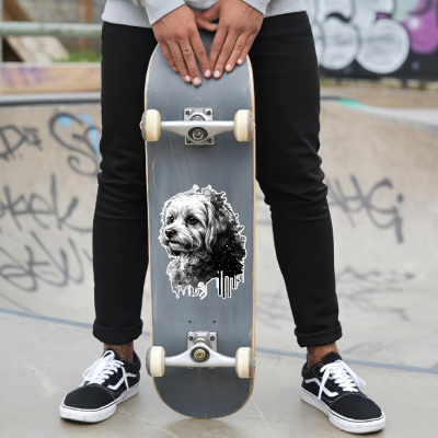 Malteser Aquarell Aufkleber Bunt - Ansicht 6