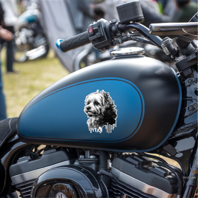 Malteser Aquarell Aufkleber Bunt - Ansicht 7