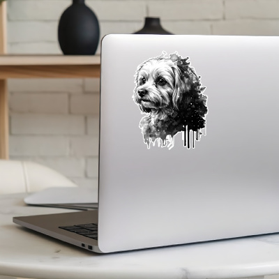 Malteser Aquarell Aufkleber Bunt - Ansicht 8