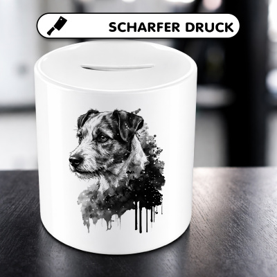 Spardose mit dem Motiv Parson Russell Terrier Aquarell - Ansicht 5