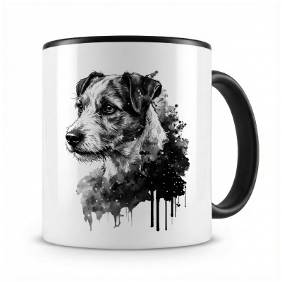 Tasse mit  Parson Russell Terrier Aquarell  als Motiv