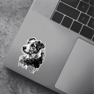 Parson Russell Terrier Aquarell Aufkleber Bunt - Ansicht 5