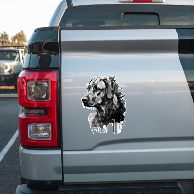 Rhodesian Ridgeback Aquarell Aufkleber Bunt - Ansicht 2